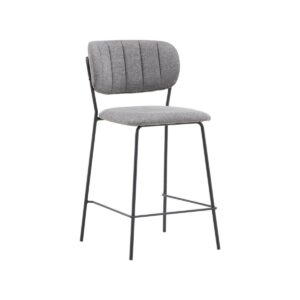 Bell Bar Chair, 2-Pack, Grey Fabric