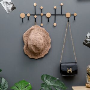 Black And Gold Wall-Hung Coat Rack