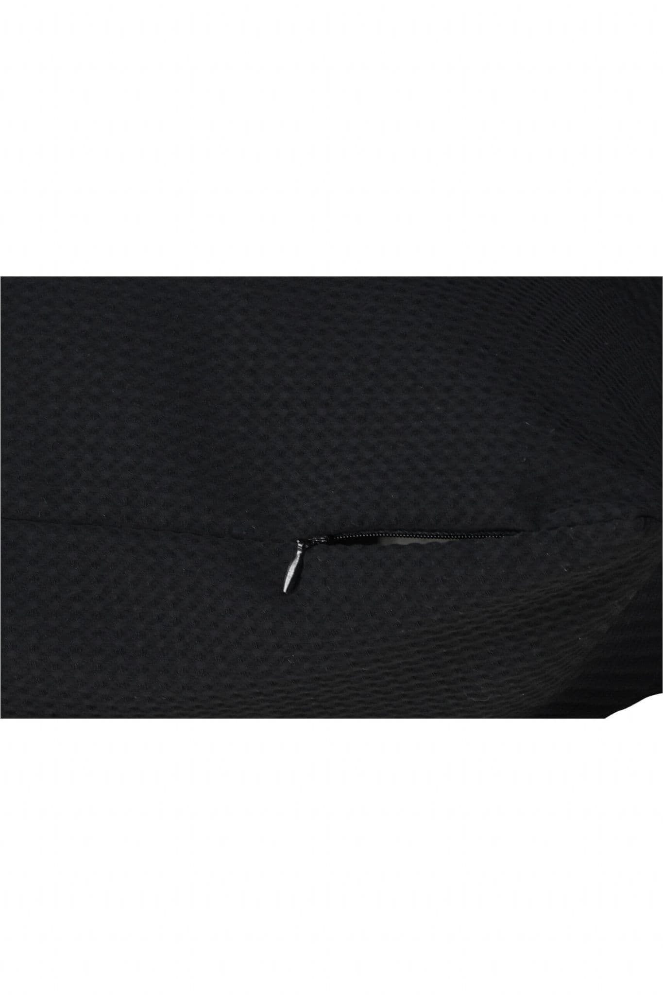 Celine Cushion Cover Poly Waffle, Black, 50X50 - Image 10