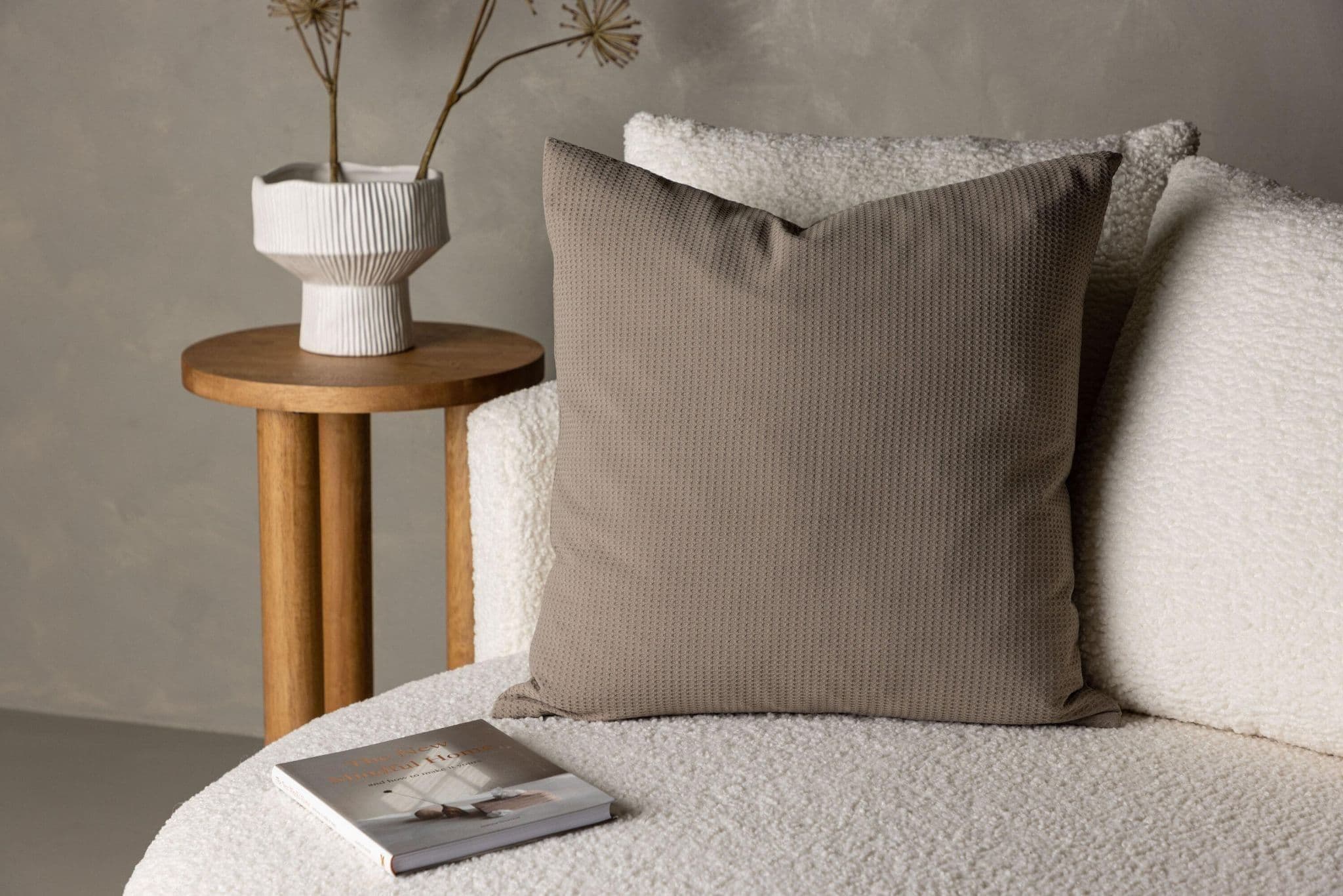 Celine Cushion Cover Poly Waffle, Black, 50X50 - Image 32