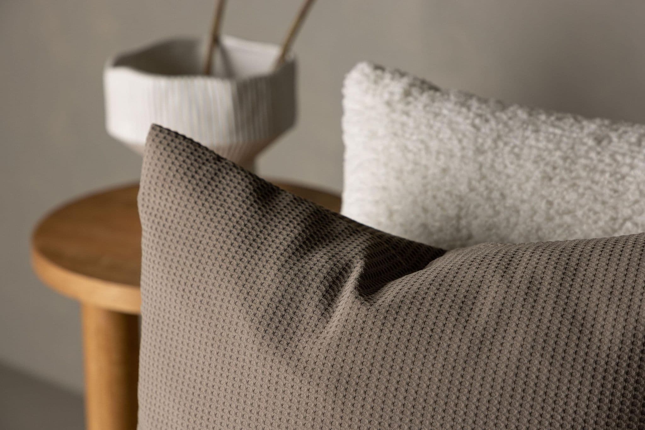 Celine Cushion Cover Poly Waffle, Black, 50X50 - Image 34