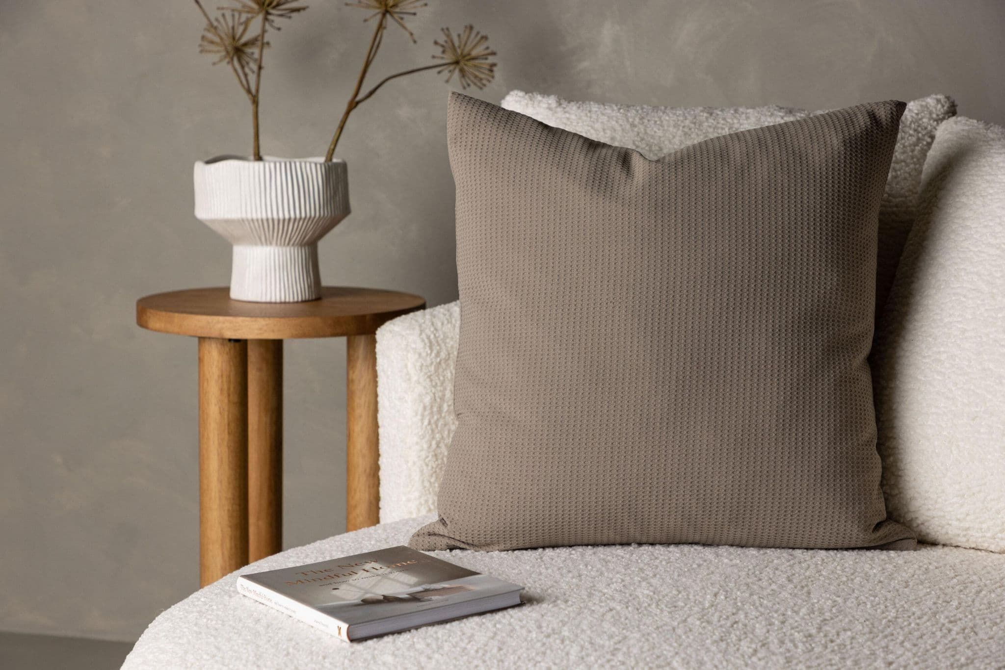 Celine Cushion Cover Poly Waffle, Black, 50X50 - Image 35