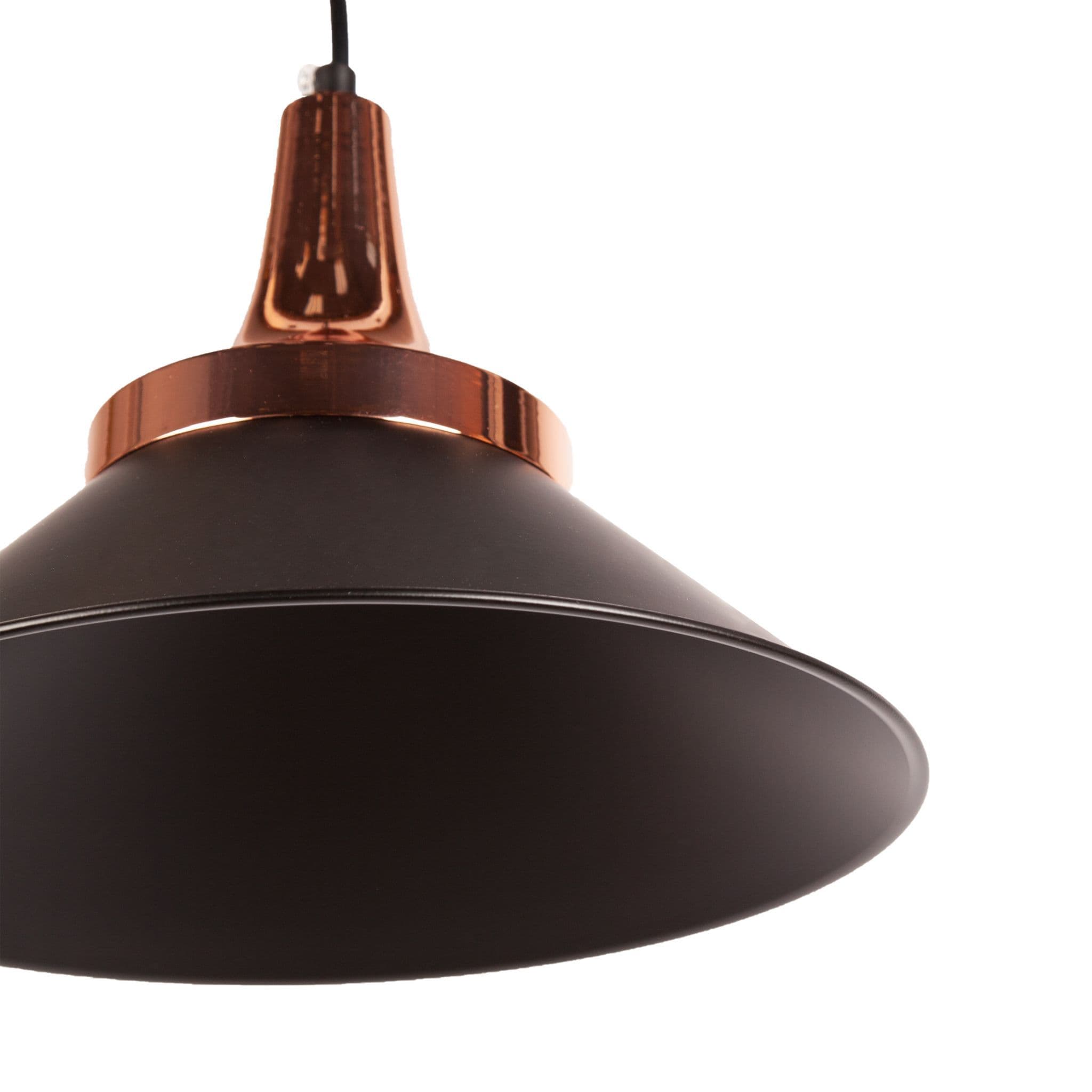 Designer-Inspired Matt Black & Copper Pendant Lights, Type A, White - Image 6