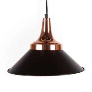 Designer-Inspired Matt Black & Copper Pendant Lights, Type A, White