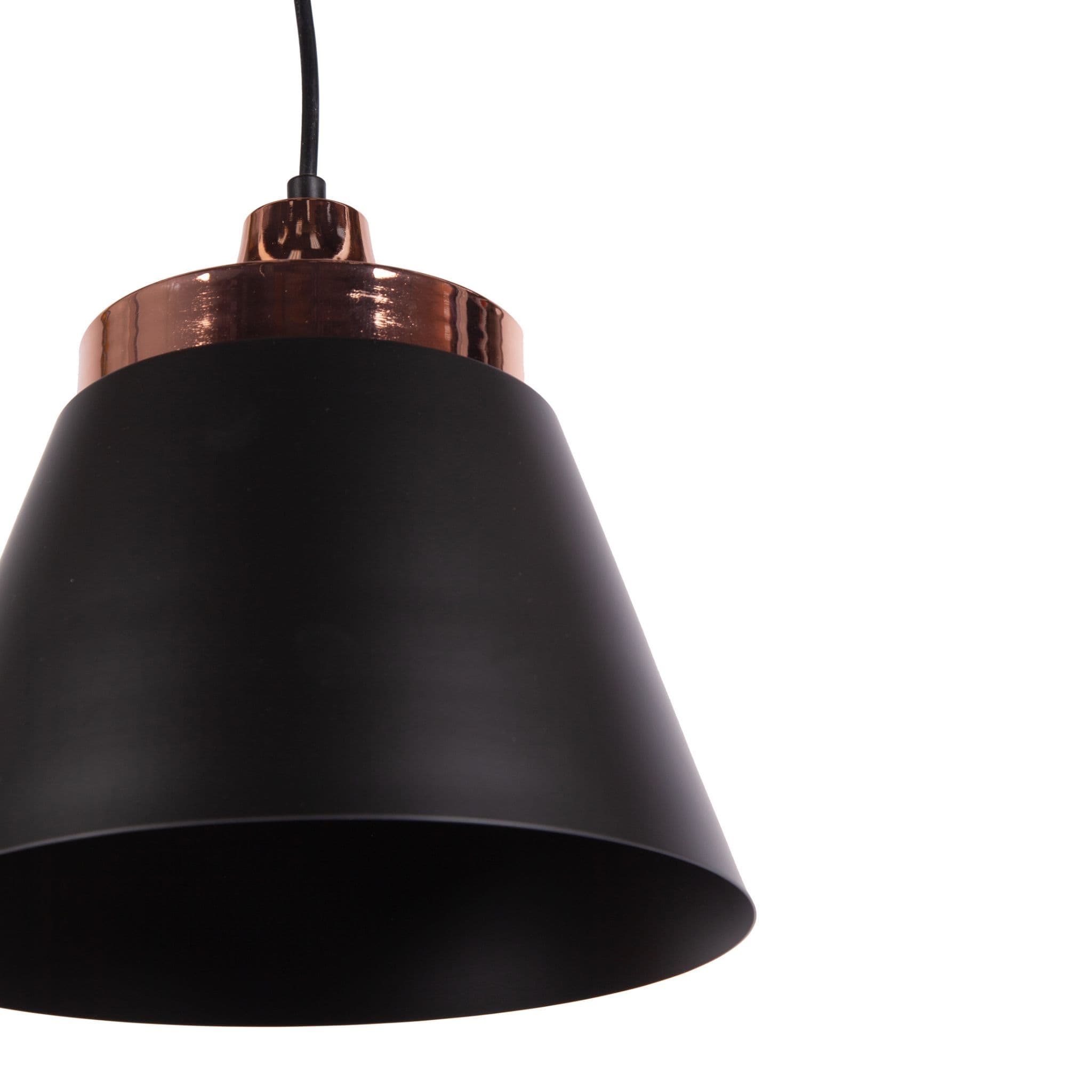 Designer-Inspired Matt Black & Copper Pendant Lights, Type A, White - Image 9