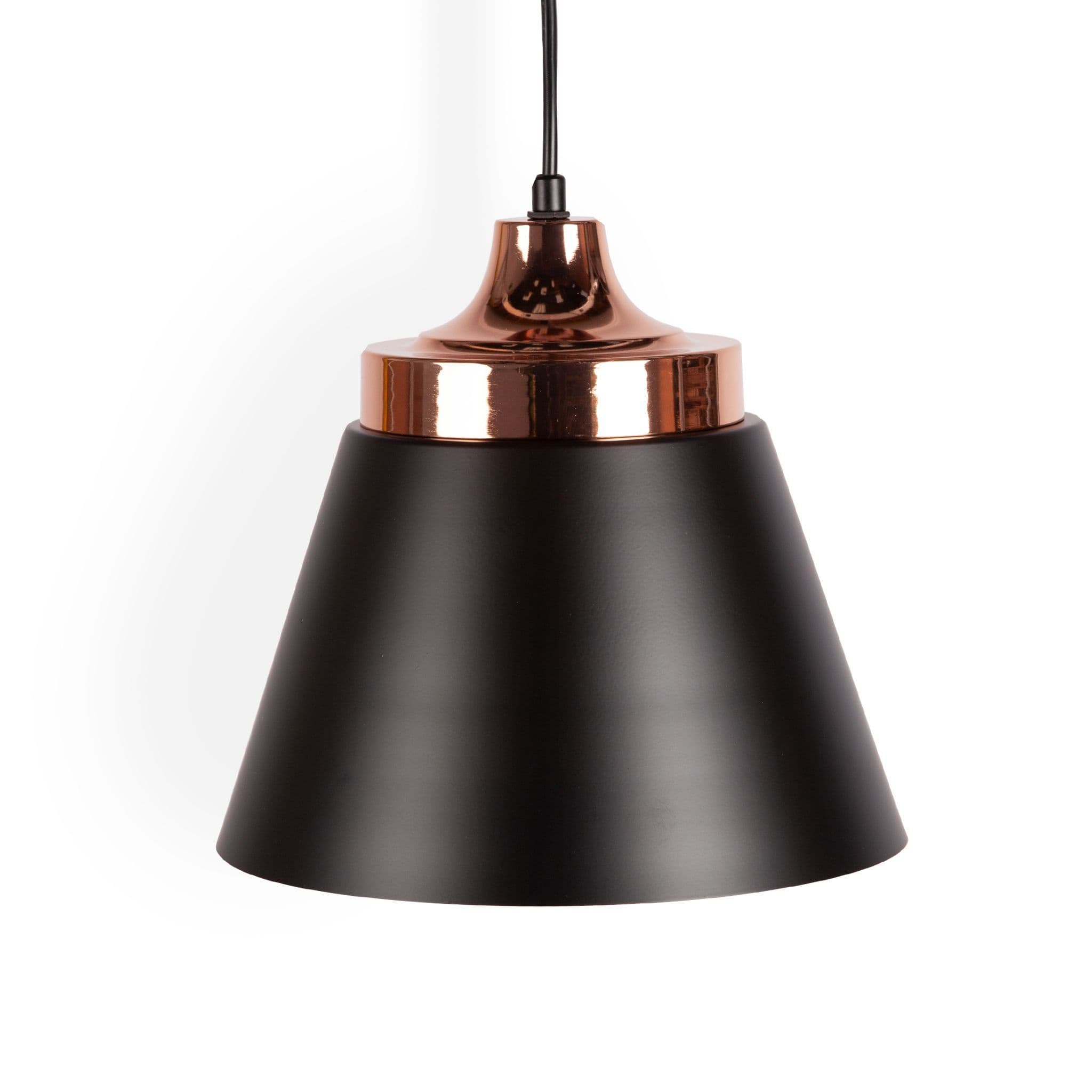 Designer-Inspired Matt Black & Copper Pendant Lights, Type A, White - Image 3