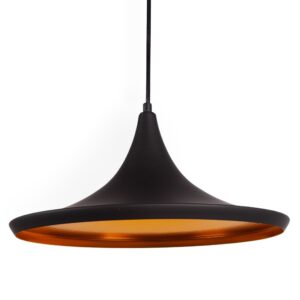 Designer-Inspired Matt Black & Copper Retro Pendant Ceiling Lights, Type A