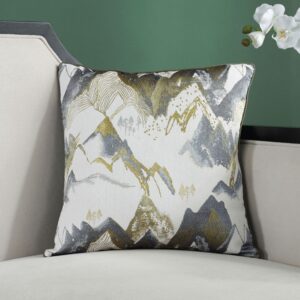 Geometric Design Cushion Cover - Green