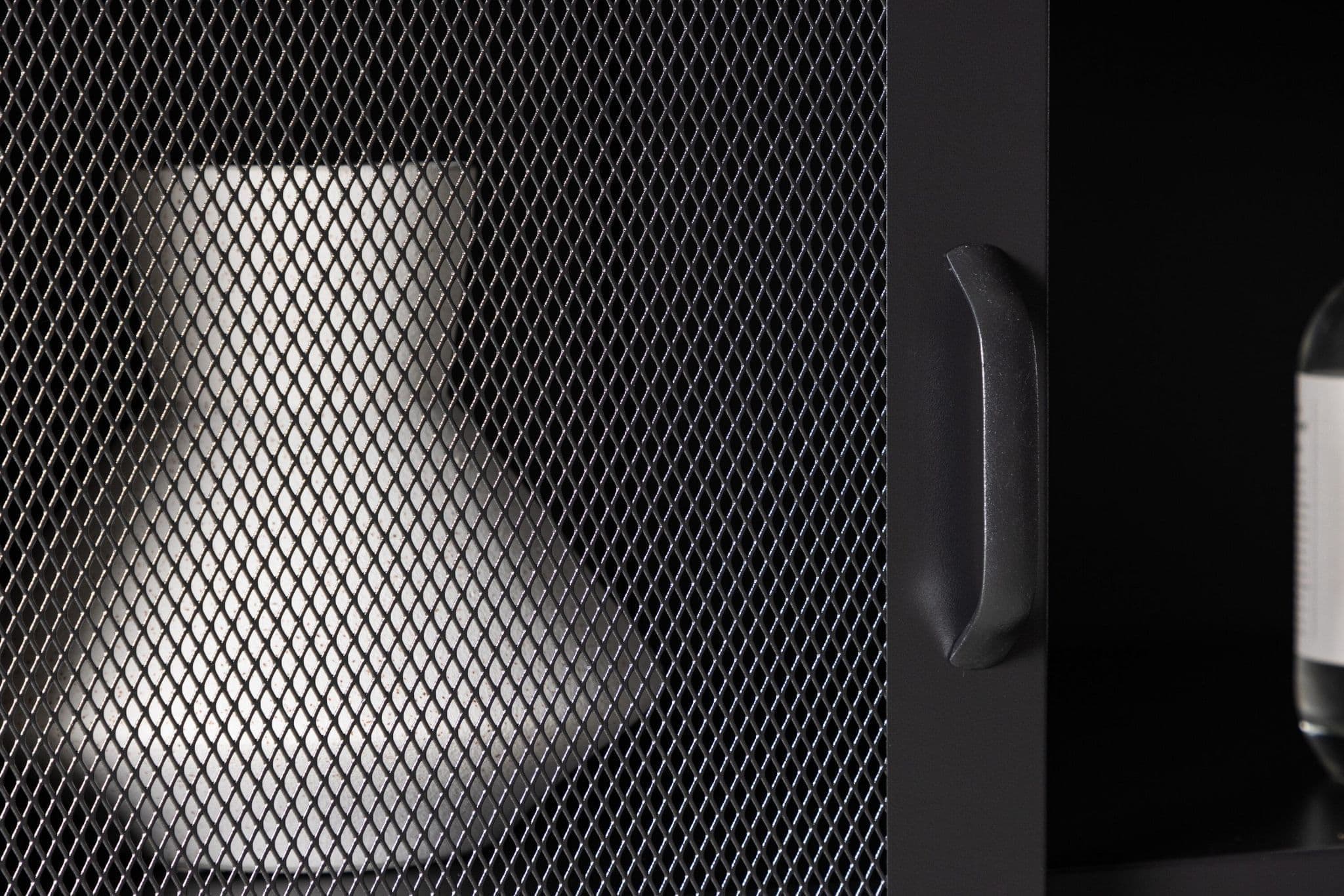 Misha Low Cabinet With Mesh Doors, White - Image 20