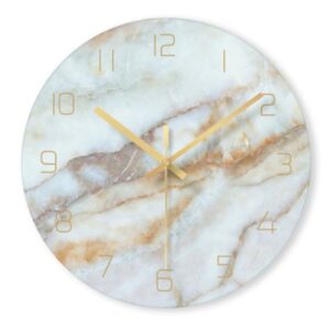 Mmilo Blue Marble Clock - Coffee