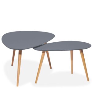 Petal Nest Of Tables - Matte Grey