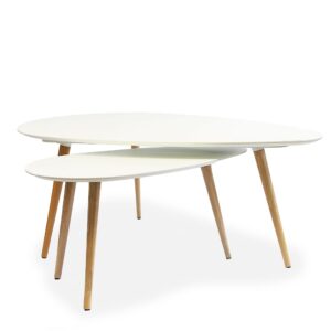 Petal Nest Of Tables - Matte White