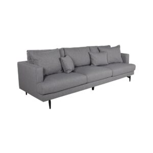 Sofia Sofa, Black / Grey Fabric