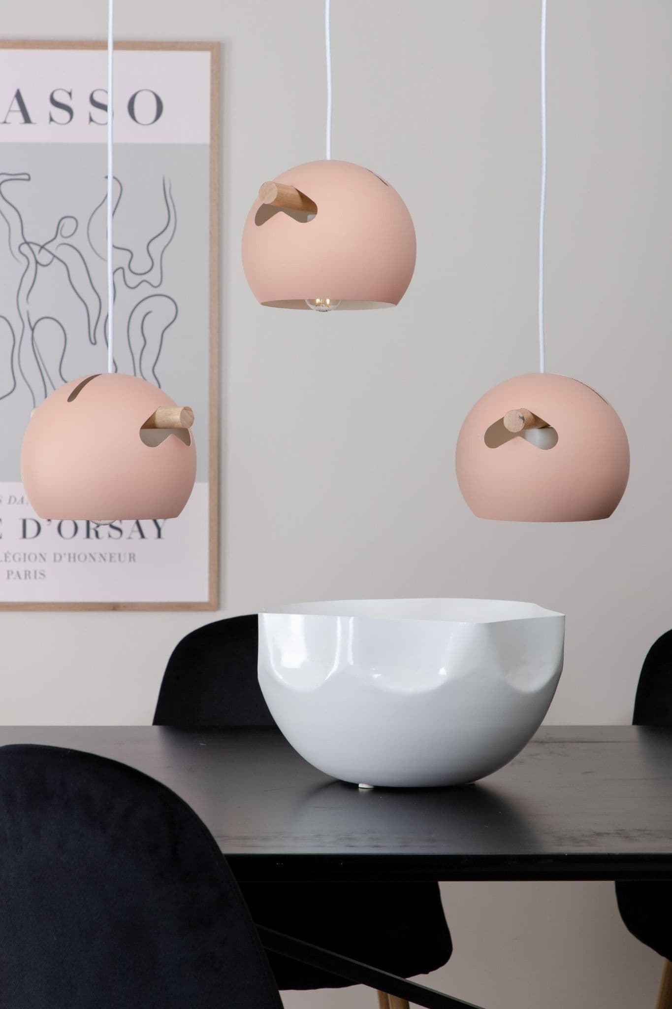 Tubbie Pendant Lamp, D230Xh155, Pink - Image 20