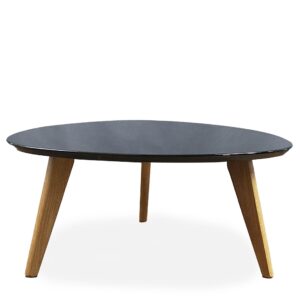 Wagen Round Coffee Table, Matte Black, 90 Cm