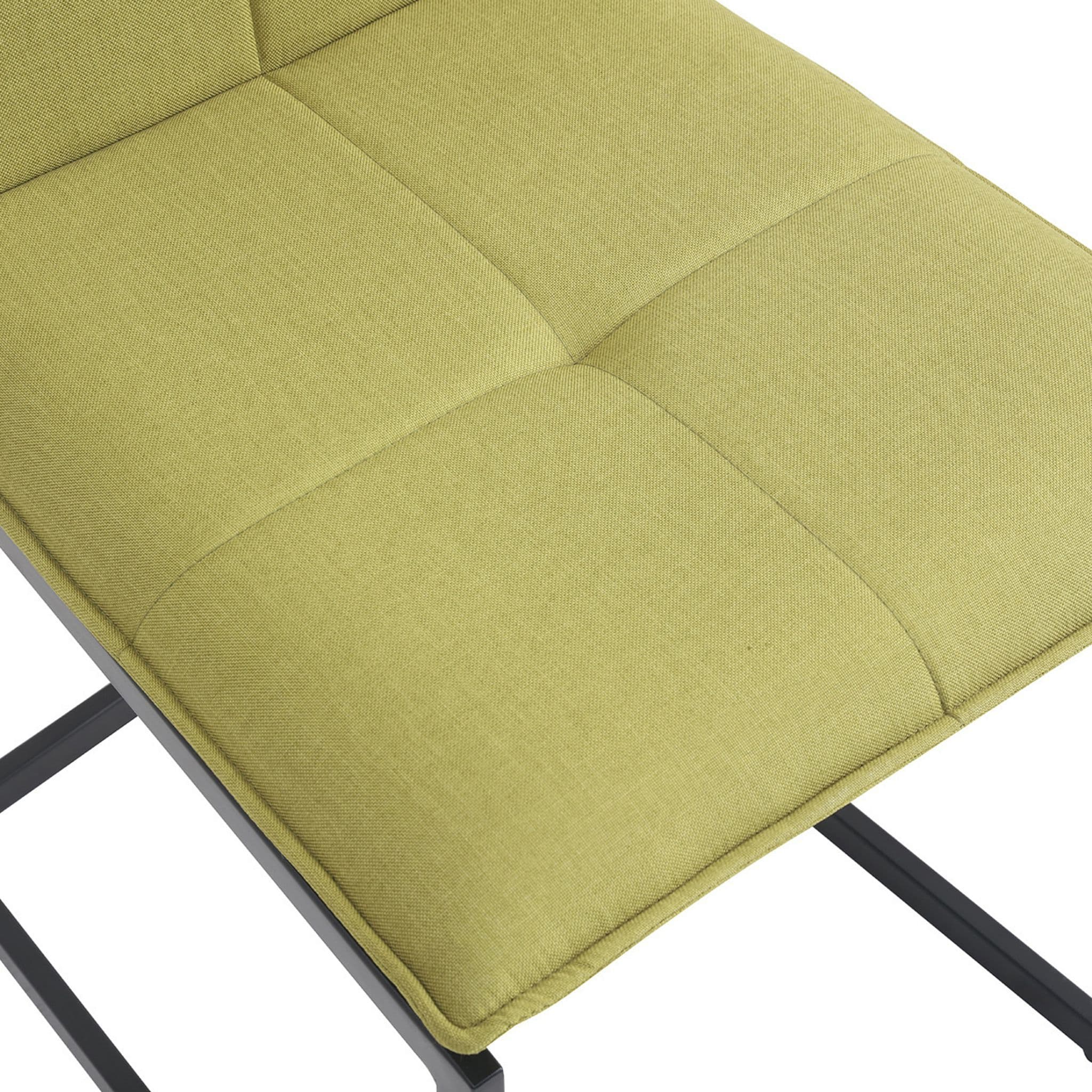 X2 Cantilever Upholstered Dining Chairs, Deep Grey, Metal Legs - Image 9