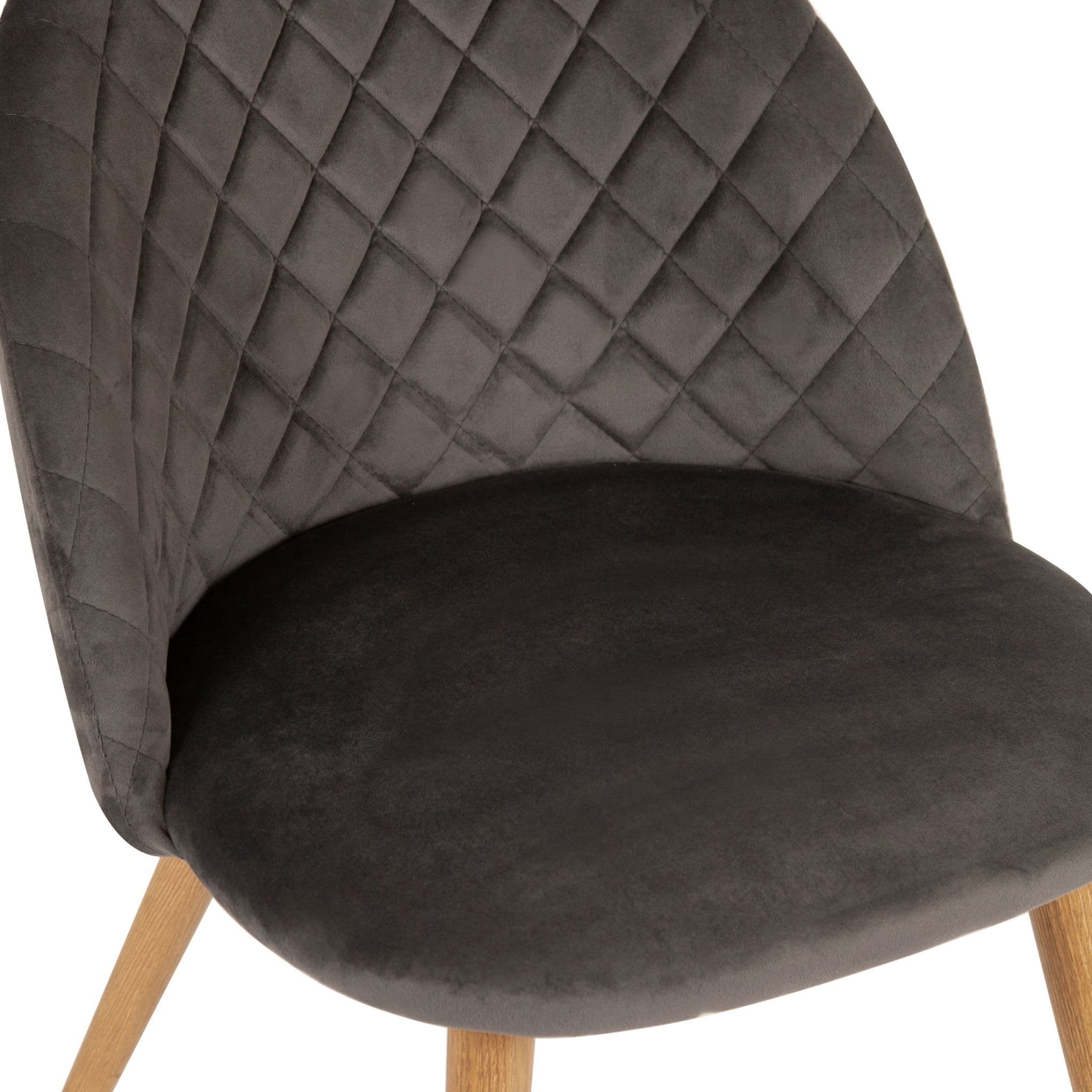 X2 Crossed Rosemary Dining Chairs, Velvet-Upholstered, Walnut-Style Legs - Image 2