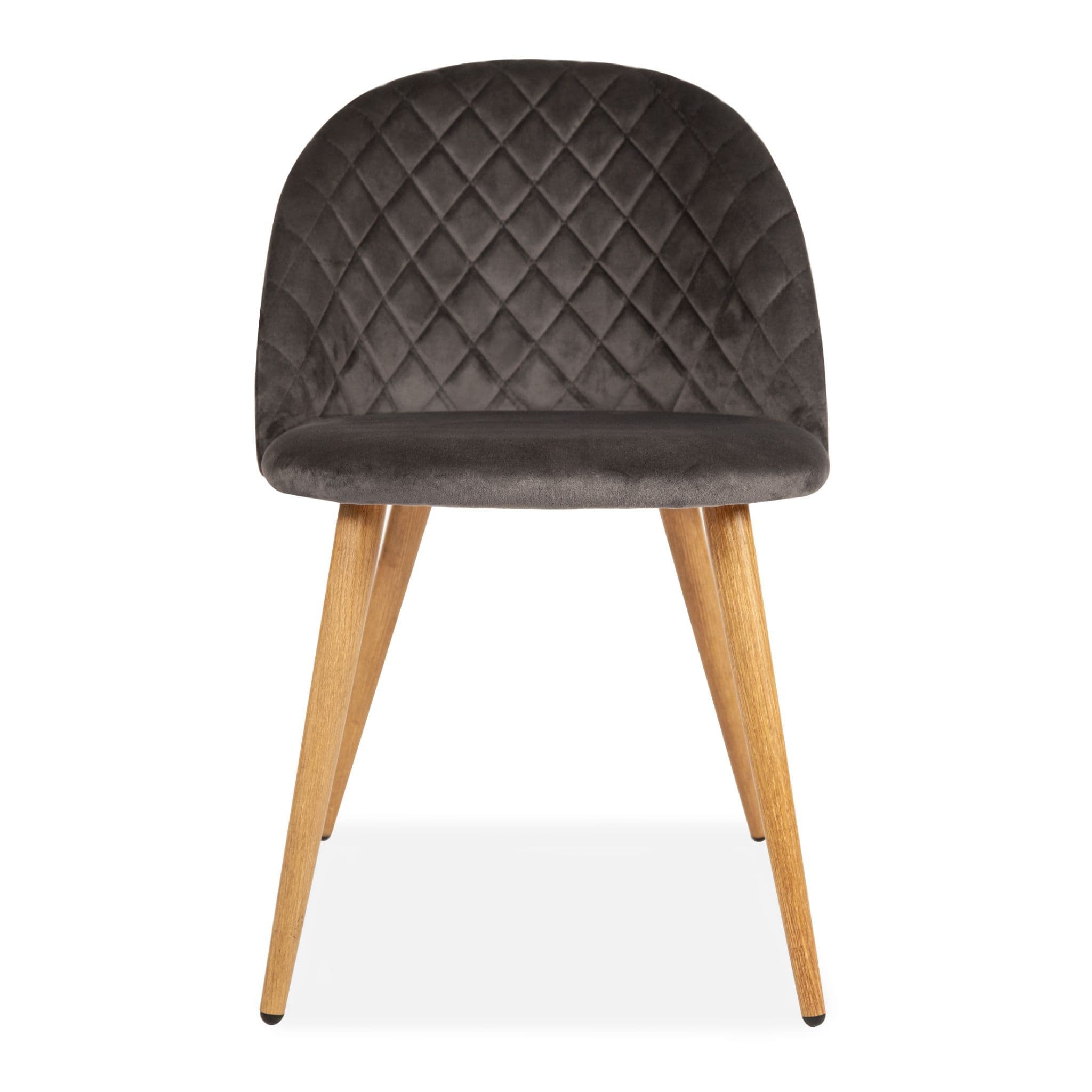 X2 Crossed Rosemary Dining Chairs, Velvet-Upholstered, Walnut-Style Legs - Image 3