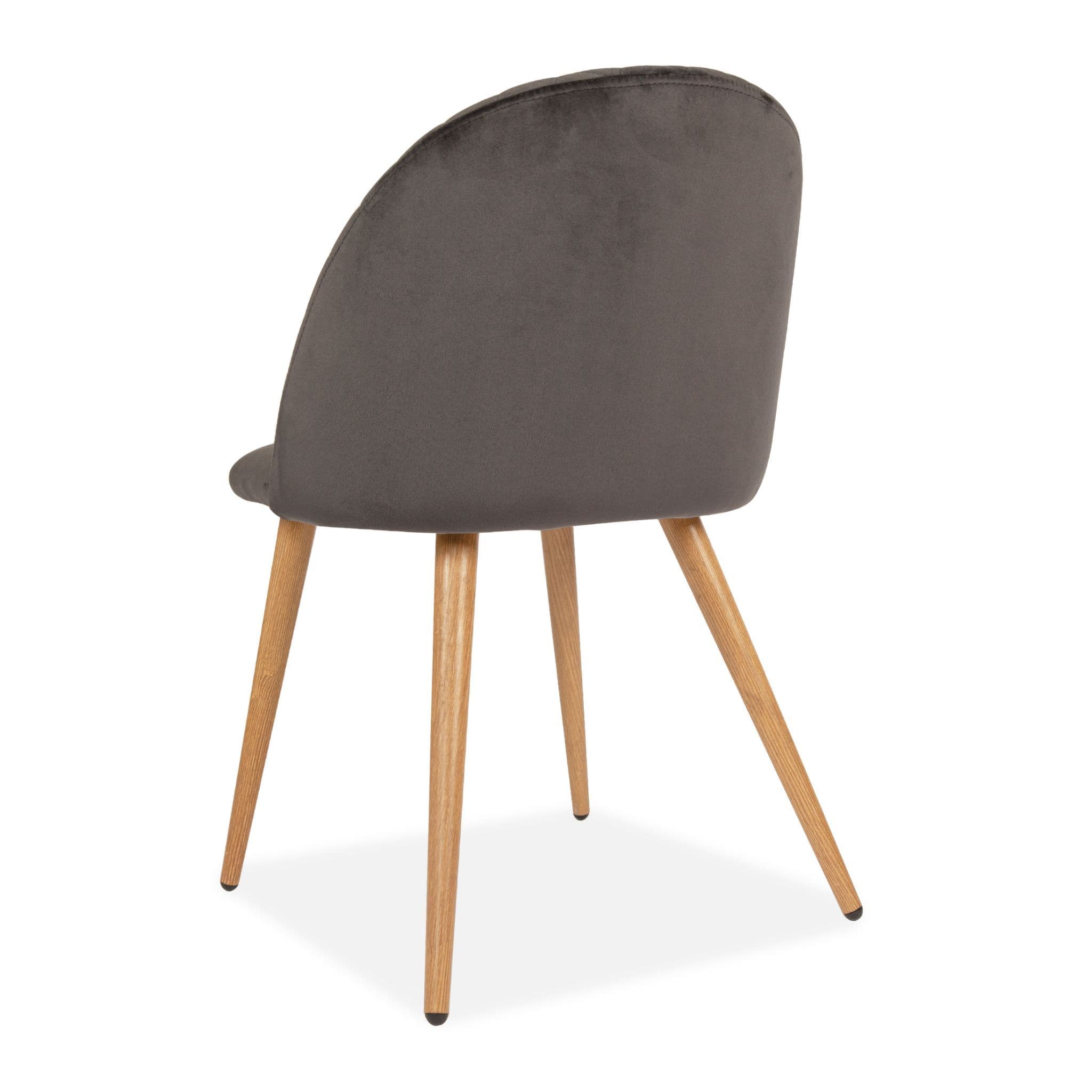 X2 Crossed Rosemary Dining Chairs, Velvet-Upholstered, Walnut-Style Legs - Image 4