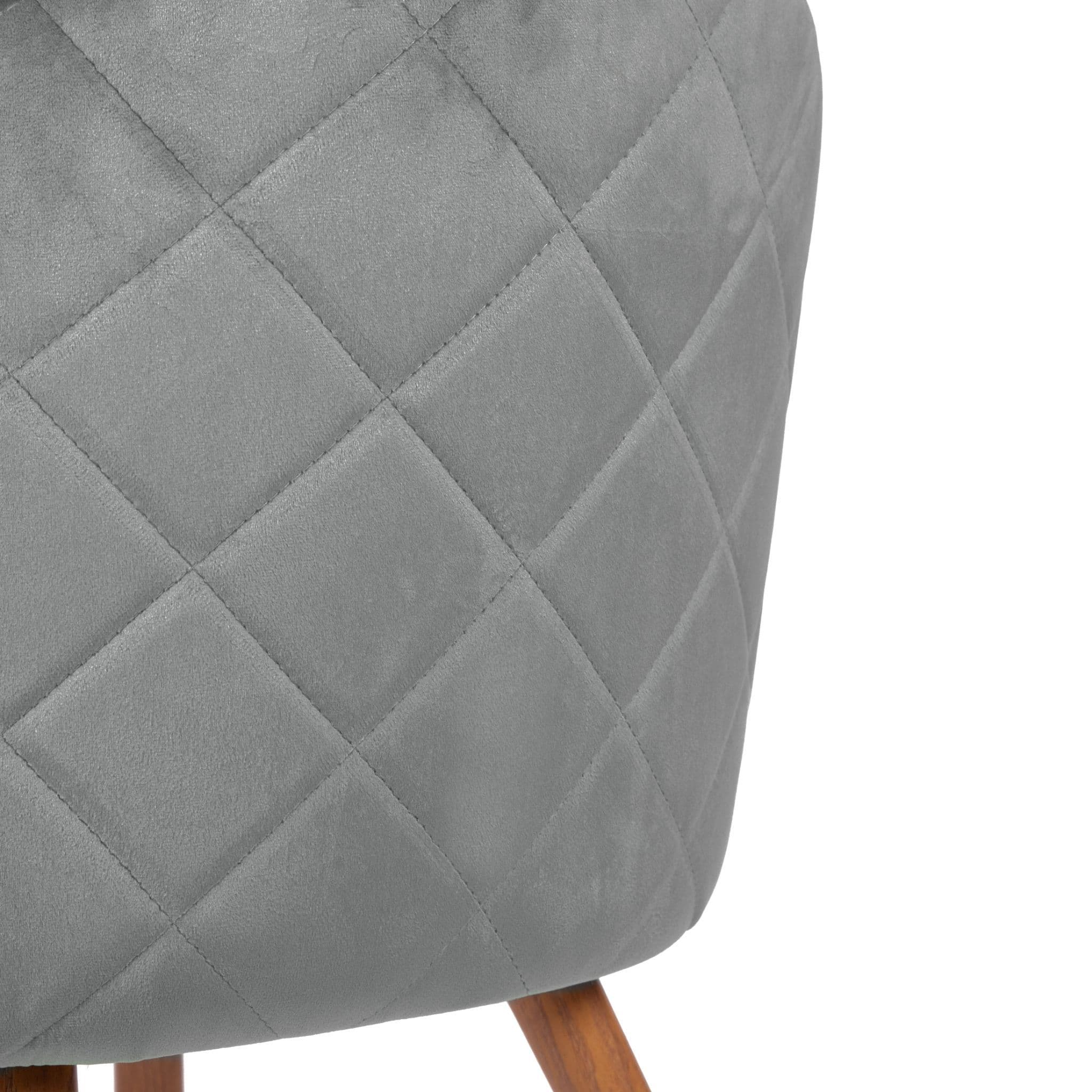 X2 Rosemary Dining Chairs, Velvet-Upholstered, Blue Seat & Beech-Style Legs - Image 19