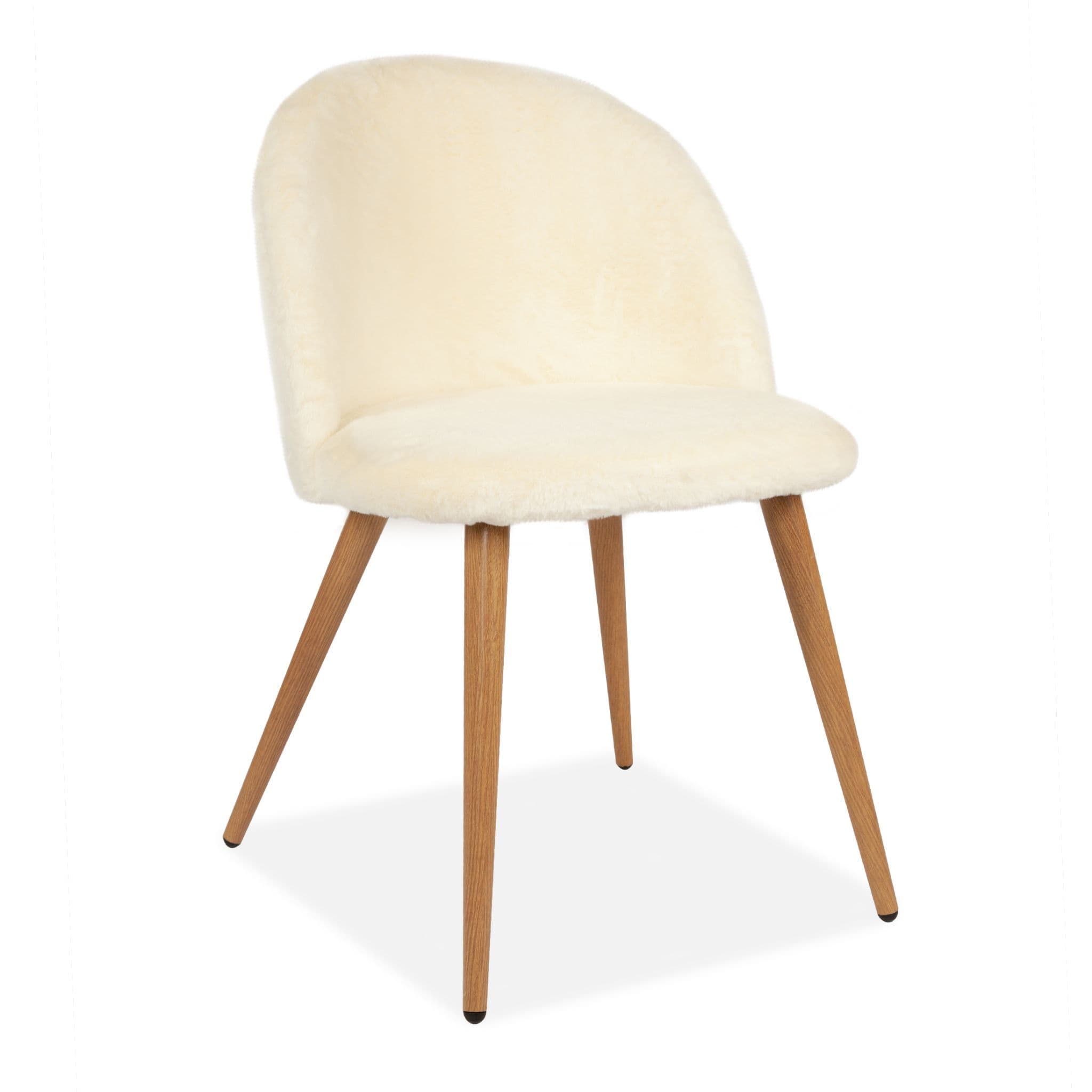 X2 Rosemary Dining Chairs, Velvet-Upholstered, Blue Seat & Beech-Style Legs - Image 2