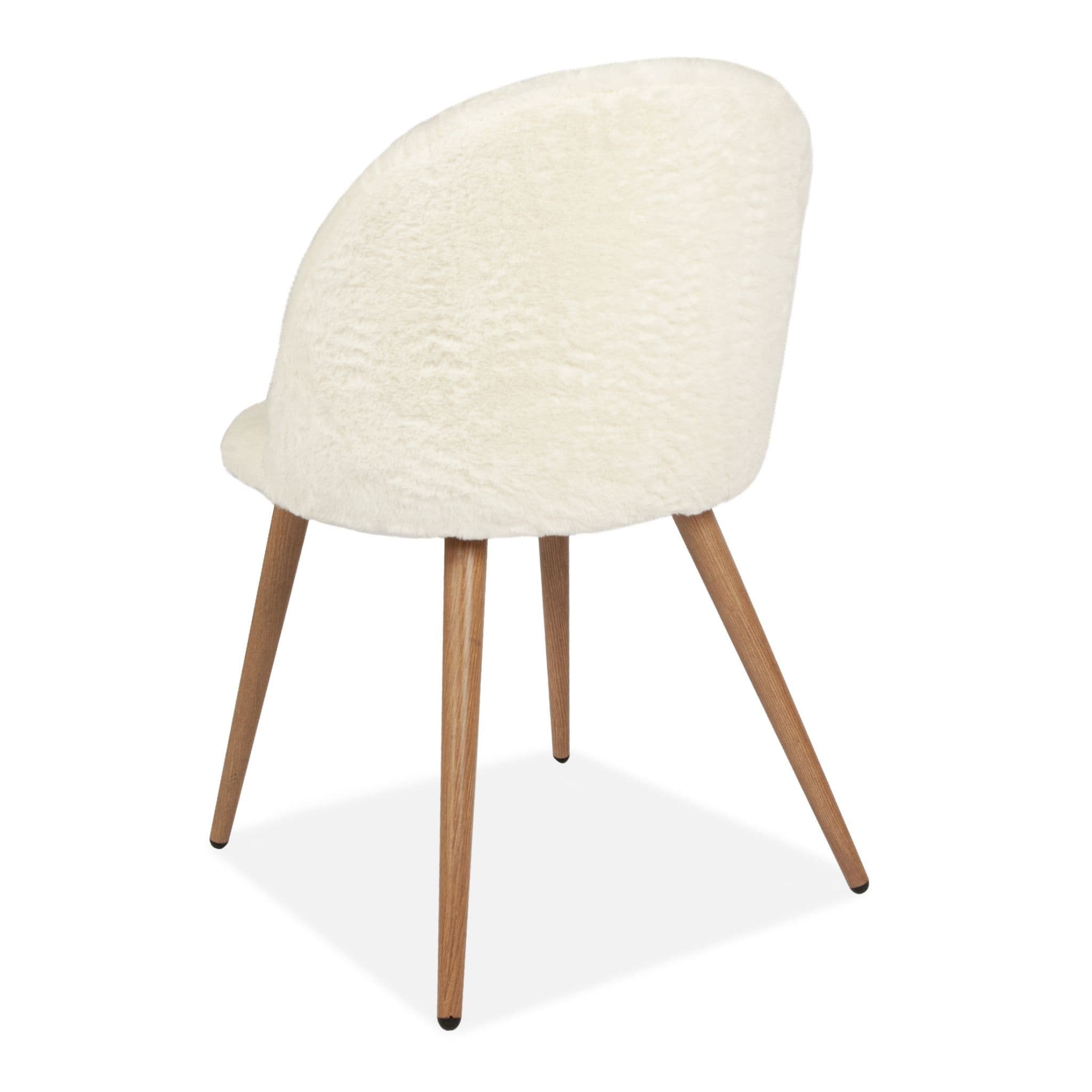 X2 Rosemary Dining Chairs, Velvet-Upholstered, Blue Seat & Beech-Style Legs - Image 16