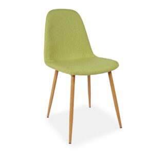 X4 Mmilo Upholstered Eiffel Dining Chair Beech Effect - Green, X4
