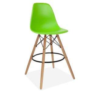 X2 Dark Brown Designer Inspired Dsw Bar Barstools - Green, X2