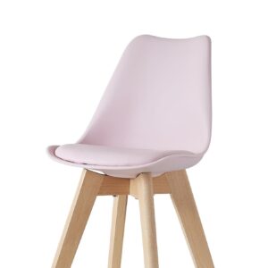 X2 Blue Tulip Pyramid Child's Chairs With Beech Legs - Pink, X2