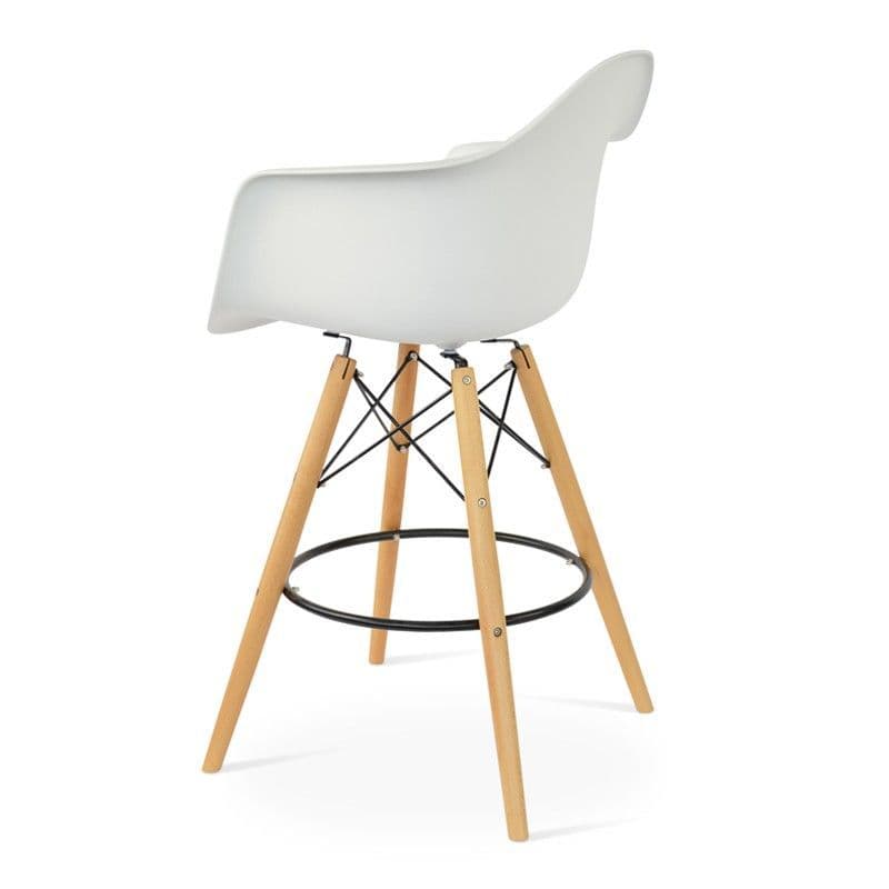 X2 Blue Eiffel-Style Barstools With Tub Seats - Image 7