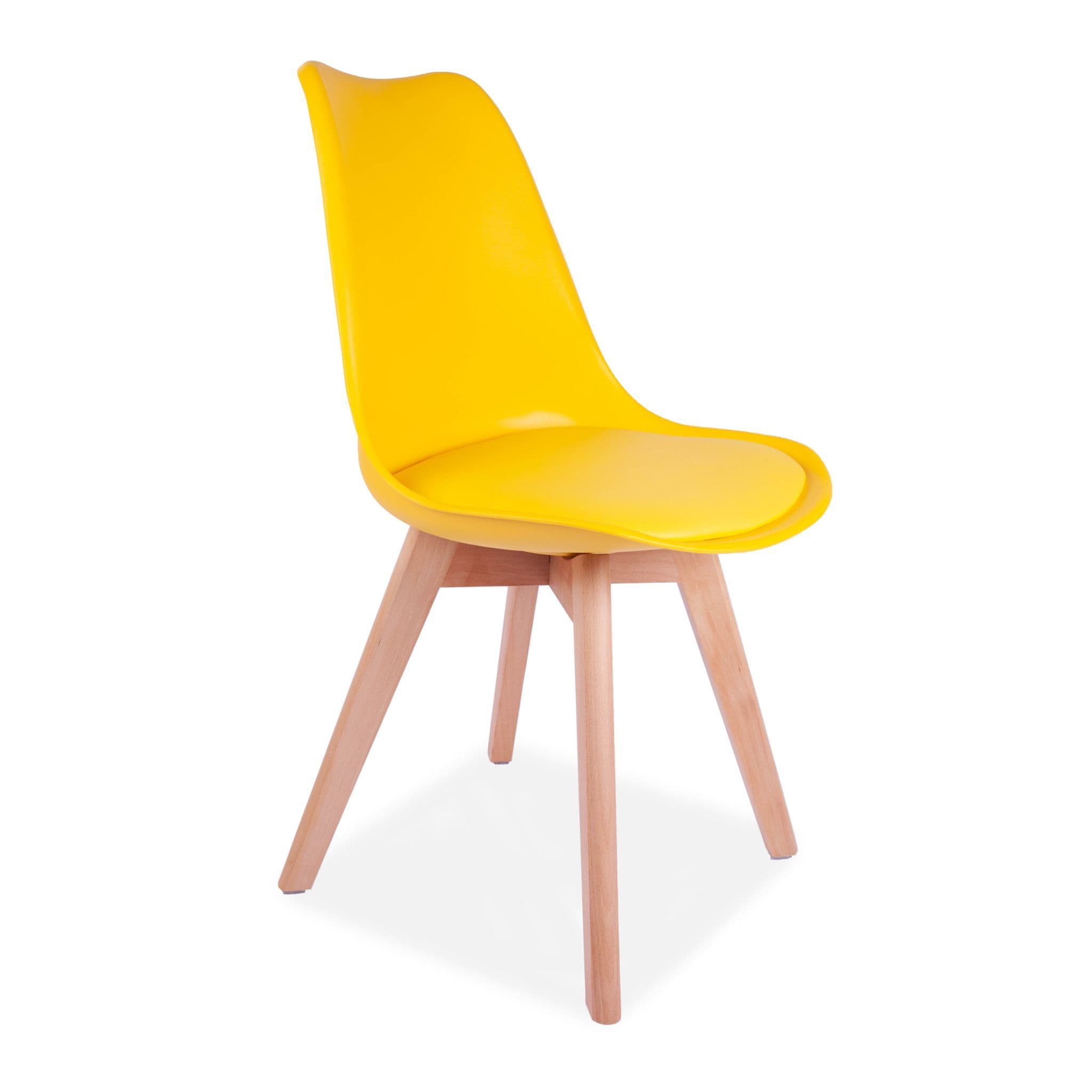 X4 Tulip Pyramid Dining Chairs With Beech Legs, Black - Image 14