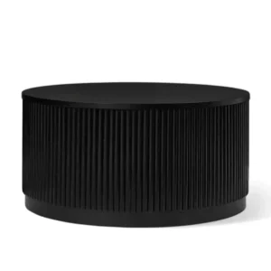 Allegro Black Wooden Round Coffee Table