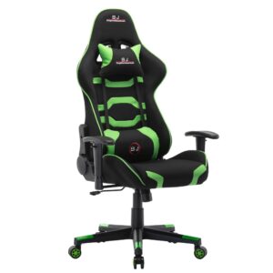 Alpha Black And Green Adjustable Gaming Desk Chair