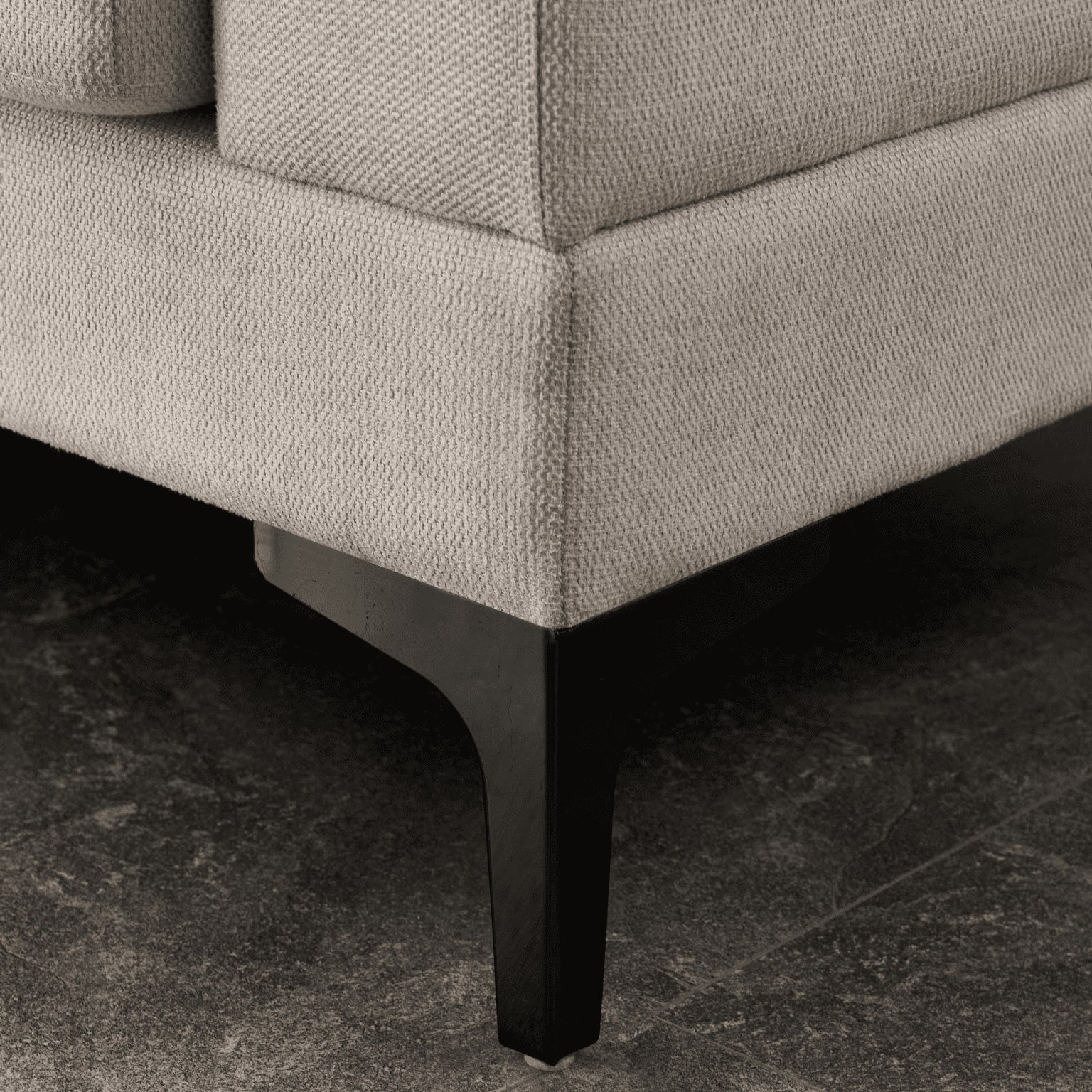 Anek 3 Seater Beige/Grey/Deep Grey Fabric Sofa - Image 6