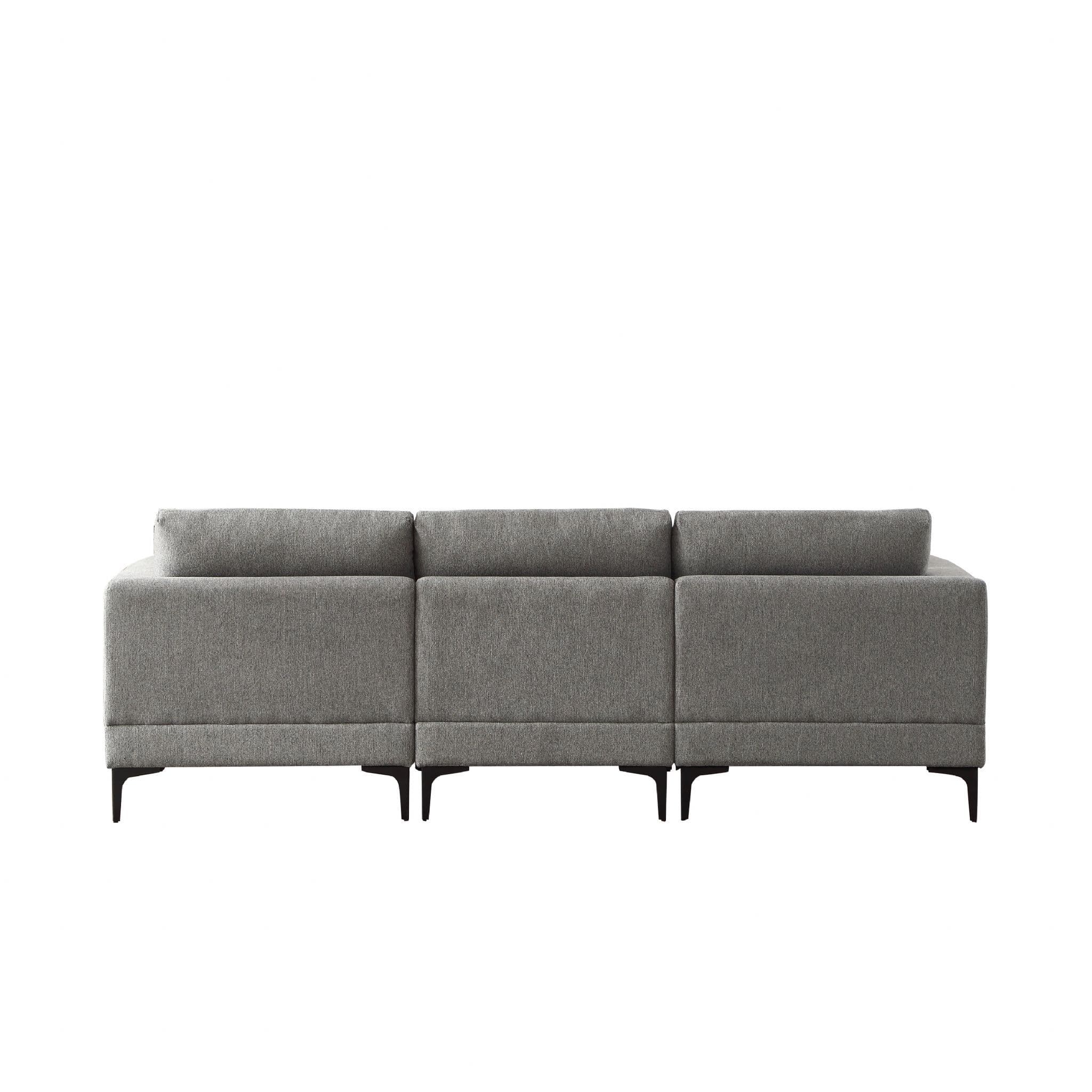 Anek 3 Seater Beige/Grey/Deep Grey Fabric Sofa - Image 9