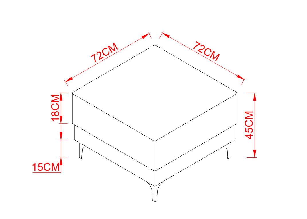 Anek 3 Seater Beige/Grey/Deep Grey Fabric Sofa With Ottoman - Image 13