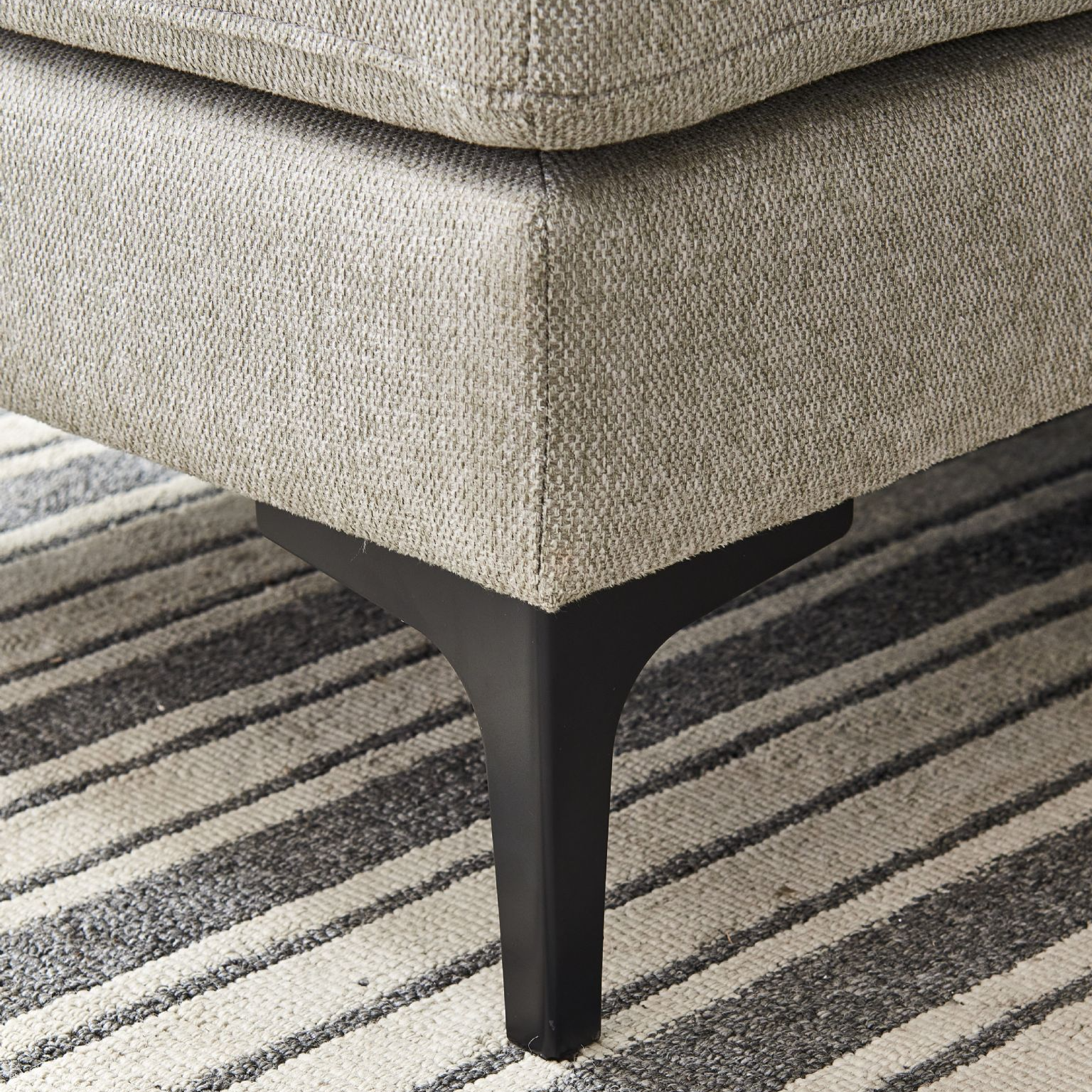 Anek 3 Seater Beige/Grey/Deep Grey Fabric Sofa - Image 16