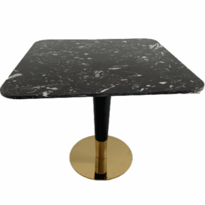 Artist Square Black Dining Table With Black Leg - 85Cm