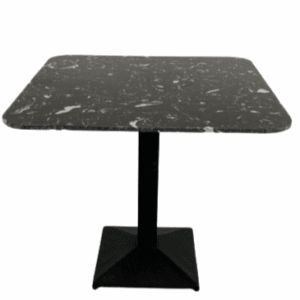 Artist Square Black Dining Table With Black Leg - 85Cm