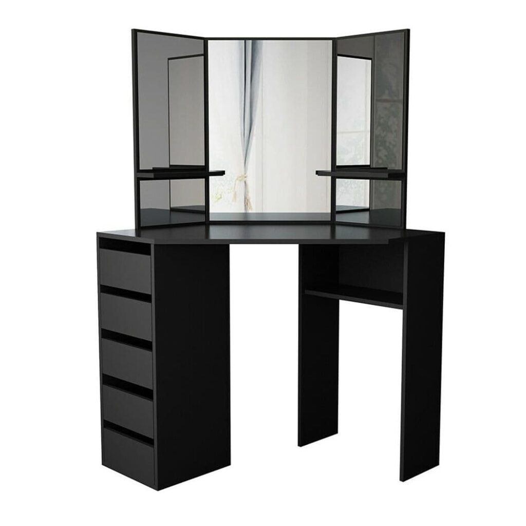 Ashley Black Modern Multiple Mirrors Dressing Table – Black – Mmilo ...