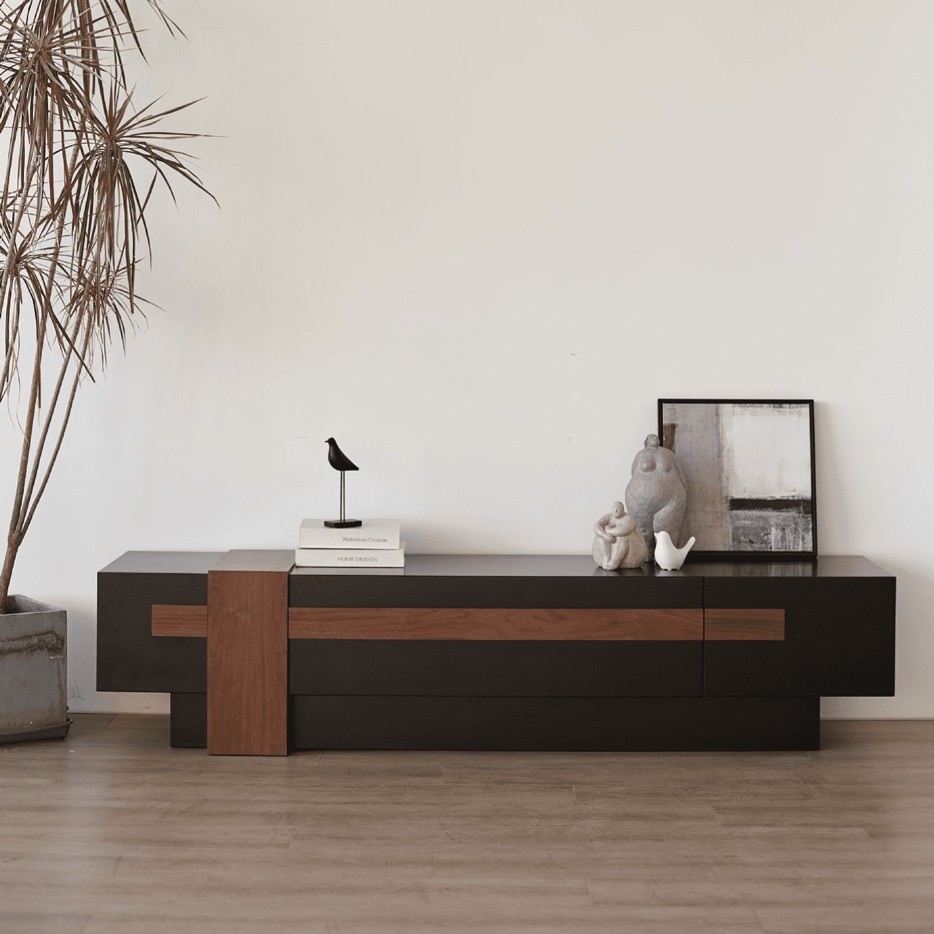 Azuro Matt Black Tv Stand Unit Cabinet