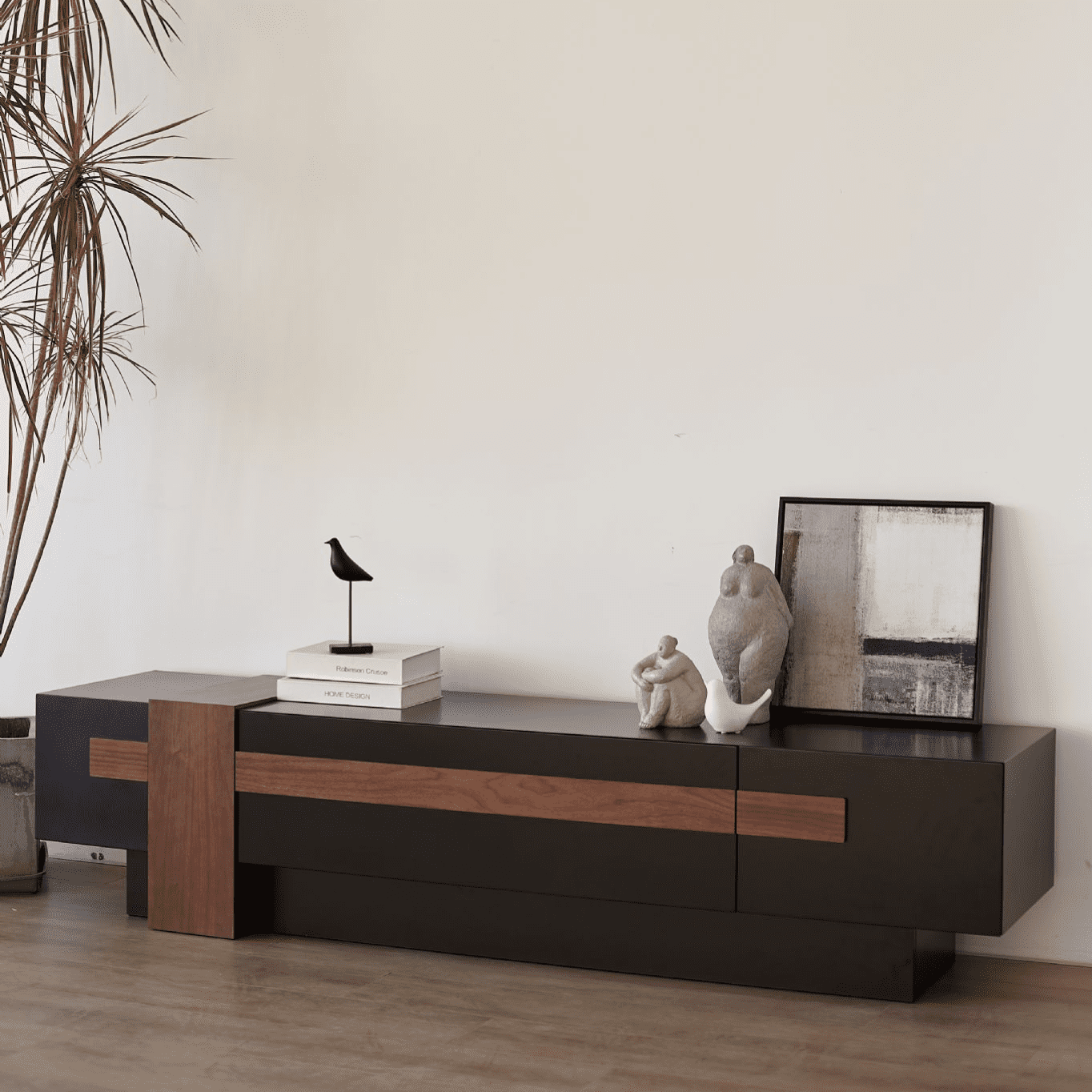 Azuro Matt Black Tv Stand Unit Cabinet - Image 4
