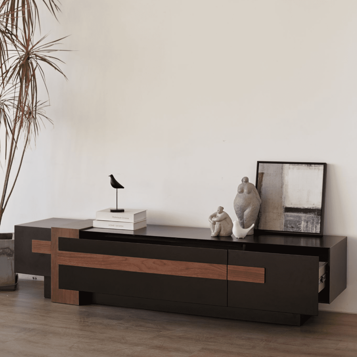 Azuro Matt Black Tv Stand Unit Cabinet - Image 8