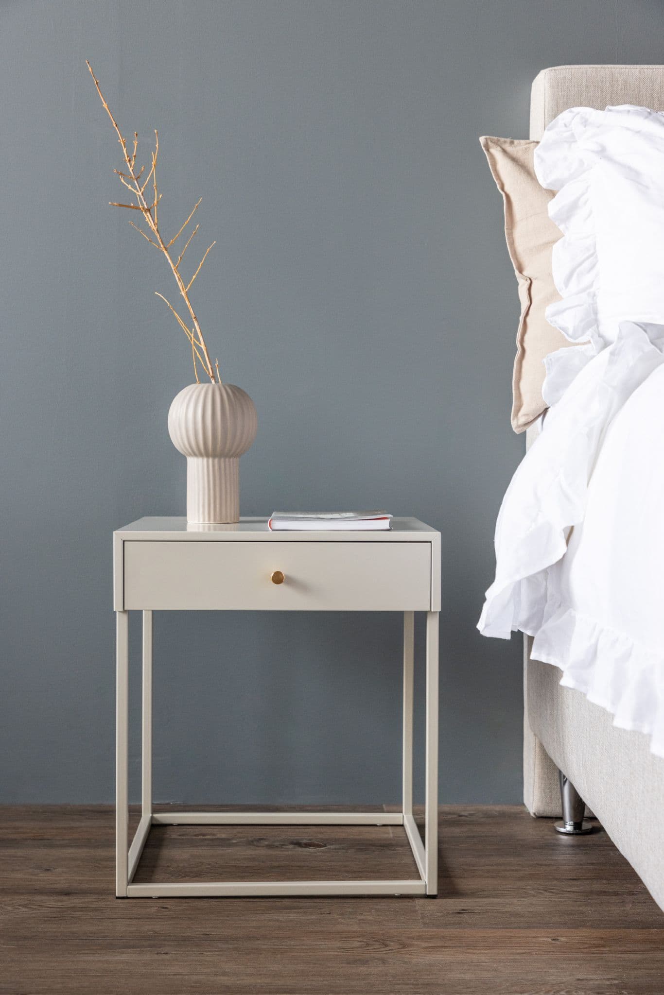 Bakal Bedside Table, Light Grey - Image 13