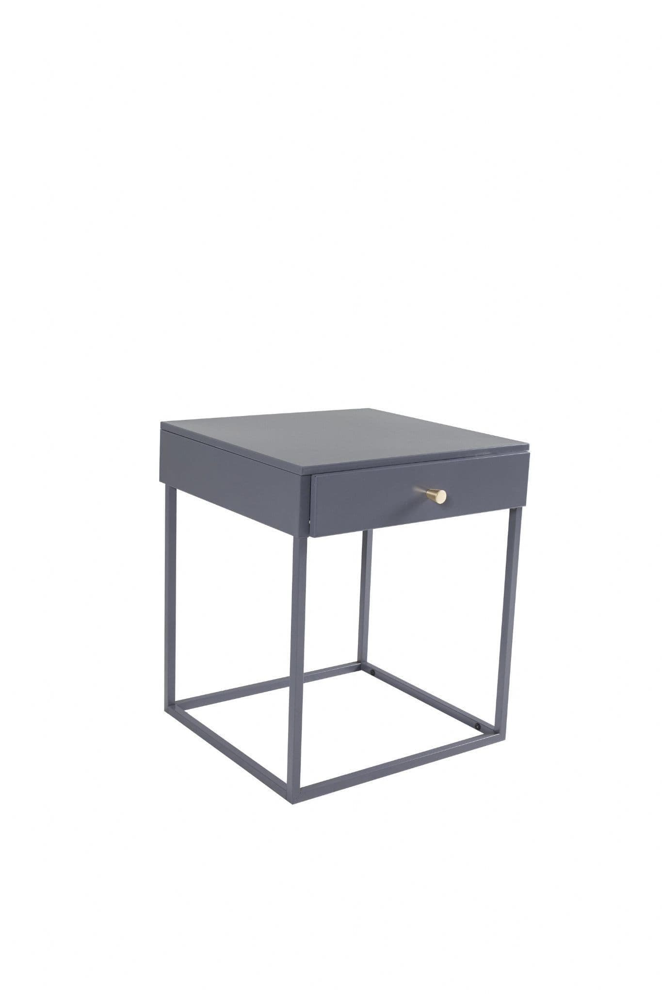 Bakal Bedside Table, Light Grey - Image 9