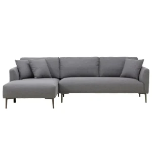 Barry Fabric Right Corner Sofa - Beige - W249Cm - Deep Grey, 249