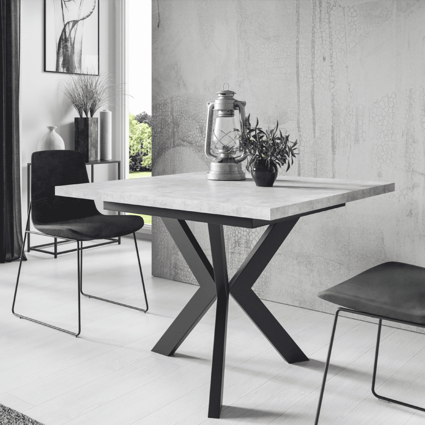 Berlin White Square Laminate Dining Table