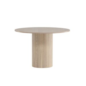 Bianca Round Dining Table - Black, 110 Cm - Whitewash