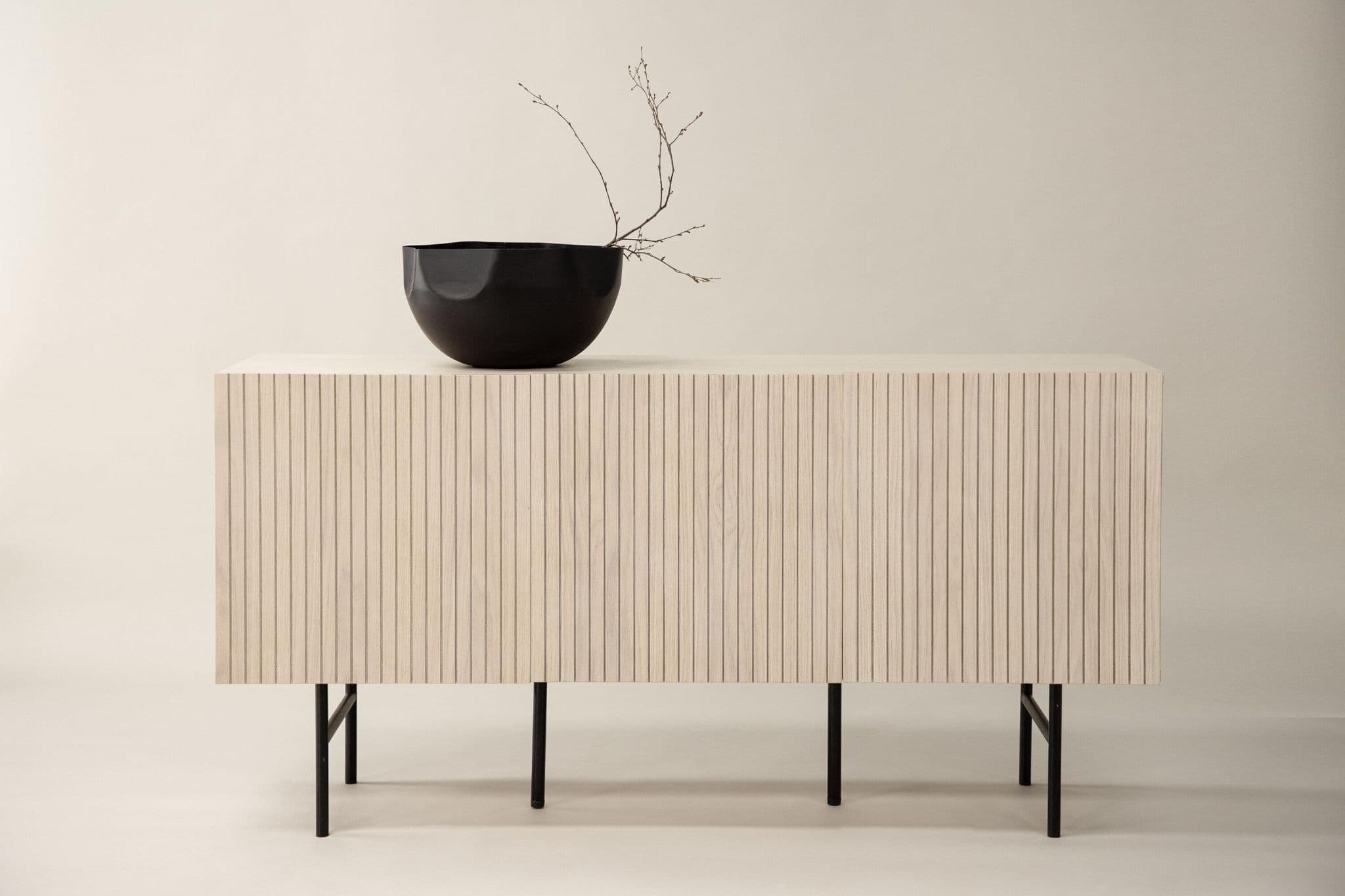 Bjorkon Low Cabinet Storage, Whitewash - Image 3