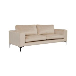 Bolero 3-Seater Sofa, Beige Velvet